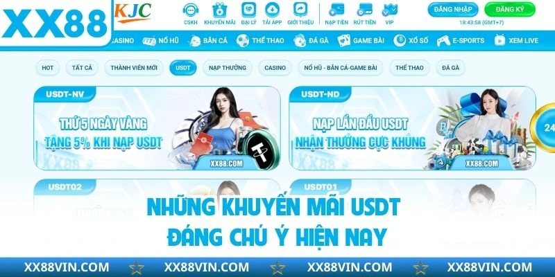 Những khuyến mãi USDT đáng chú ý hiện nay